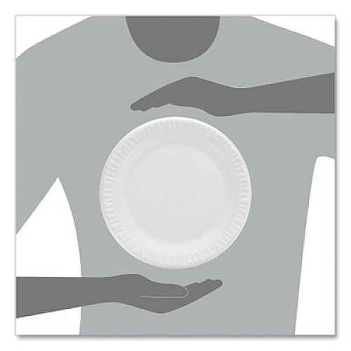 DART CONTAINER CORPORATION Concorde Non-Laminated Foam Plates, 9" dia, White, 125/Pack (9PWCRPK)