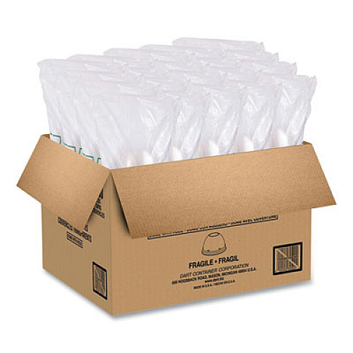 SOLO Cappuccino Dome Sipper Lids, Fits 30 oz to 32 oz Hot Cups, Plastic, Clear, 50/Pack, 20 Packs/Carton (20LCDH)