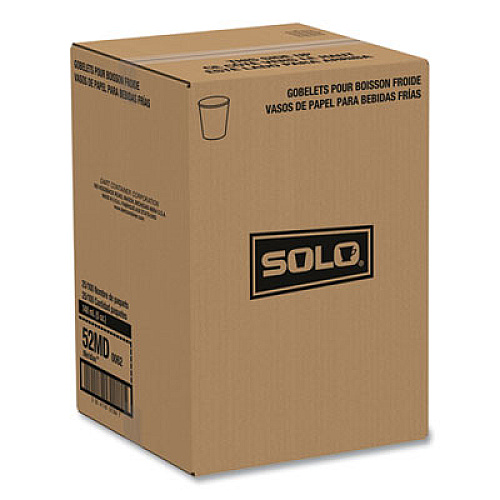 SOLO Paper Water Cups, ProPlanet Seal, 5 oz, Meridian Design, 100/Sleeve, 25 Sleeves/Carton (52MD)