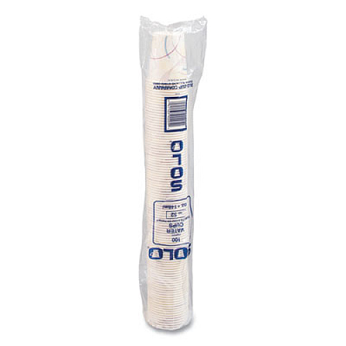 SOLO Paper Water Cups, ProPlanet Seal, 5 oz, Meridian Design, 100/Sleeve, 25 Sleeves/Carton (52MD)