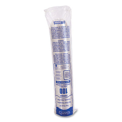 Dart Plastic Dome Lid, No-Hole, Fits 9 oz to 22 oz Hot Cups, Clear, 100/Sleeve, 10 Sleeves/Carton (DNR662)