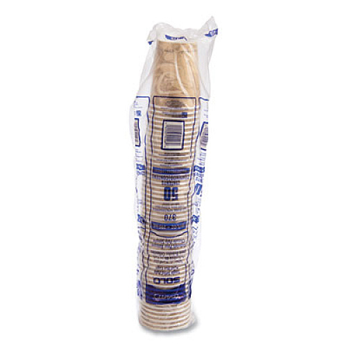 SOLO Single Sided Poly Paper Hot Cups, 10 oz, Mistique Design, 50/Bag, 20 Bags/Carton (370MS)