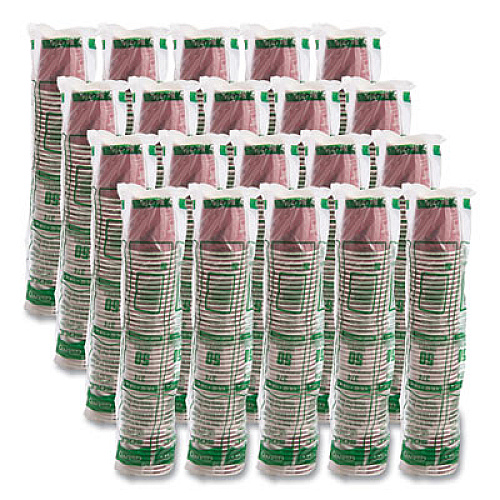 SOLO Single-Sided Poly Paper Hot Cups, 4 oz, Bistro Design, 50/Pack, 20 Packs/Carton (374SI)