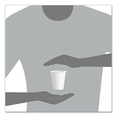 SOLO Single-Sided Poly Paper Hot Cups, 6 oz, White, 50/Pack, 20 Packs/Carton (376W)