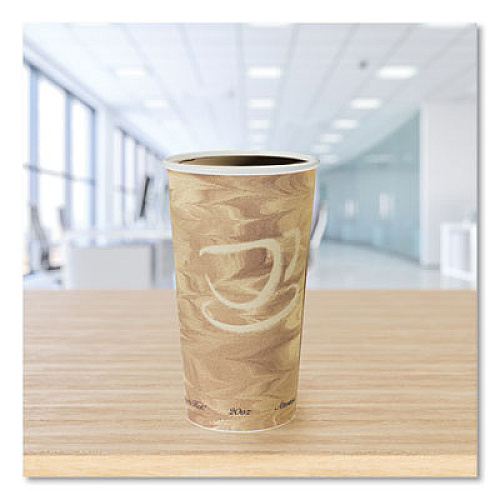 SOLO Single Sided Poly Paper Hot Cups, 20 oz, Mistique Design, 40/Bag, 15 Bags/Carton (420MS)