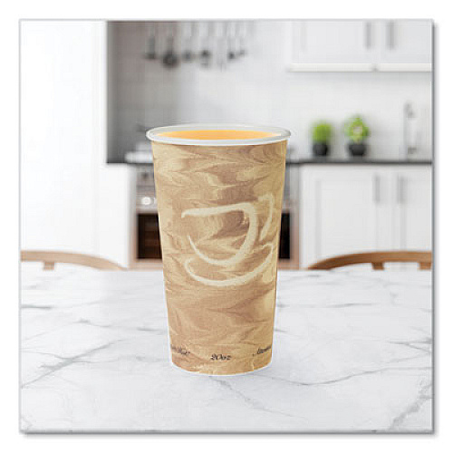 SOLO Single Sided Poly Paper Hot Cups, 20 oz, Mistique Design, 40/Bag, 15 Bags/Carton (420MS)