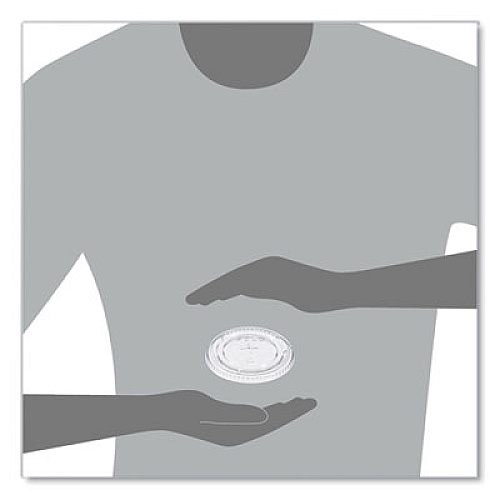 SOLO Straw-Slot Cold Cup Lids, Fits 9 oz to 20 oz Cold Cups, Plastic, Clear, 100/Sleeve, 10 Sleeves/Carton (662TSCT)