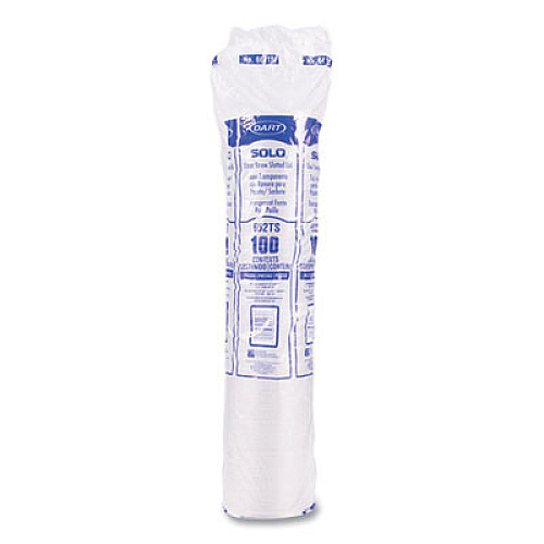 SOLO Straw-Slot Cold Cup Lids, Fits 9 oz to 20 oz Cold Cups, Plastic, Clear, 100/Sleeve, 10 Sleeves/Carton (662TSCT)