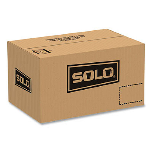 SOLO OctaView Hinged-Lid Hot Food Containers, 6.3 x 3.1 x 1.5, Black/Clear, Plastic, 200/Carton (806011PP94)