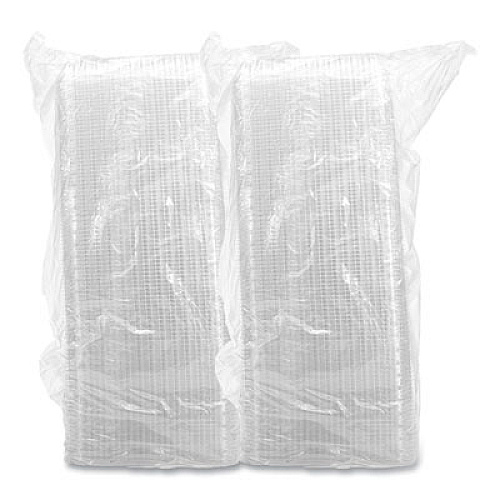 Dart Showtime Clear Hinged Containers, Hoagie Container, 29.9 oz, 5.1 x 9.9 x 3.5, Clear, Plastic, 100/Bag, 2 Bags/Carton (C99HT1)