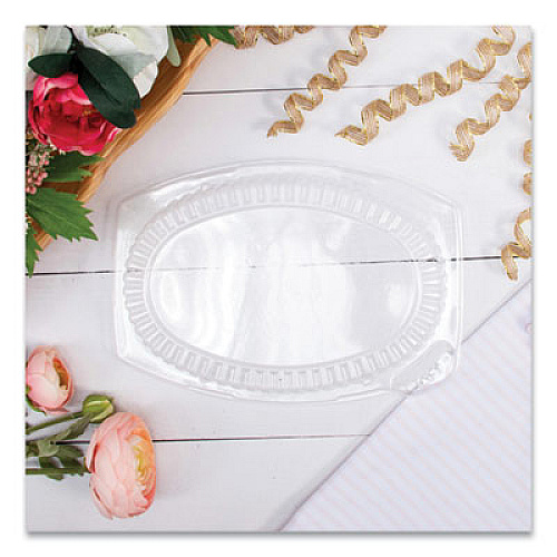 Dart Dome Covers for Dinnerware, Clear, Plastic, 125/Bag, 4 Bags/Carton (CL9PR)