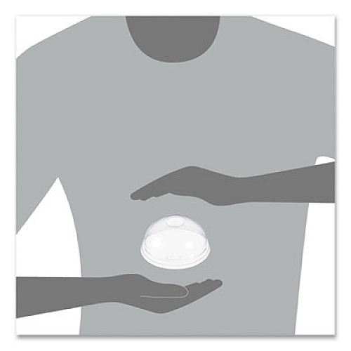 Dart Ultra Clear Dome Cold Cup Lids, Fits 16 oz to 24 oz Cold Cups, Plastic, Clear, 100/Pack (DLR626PK)