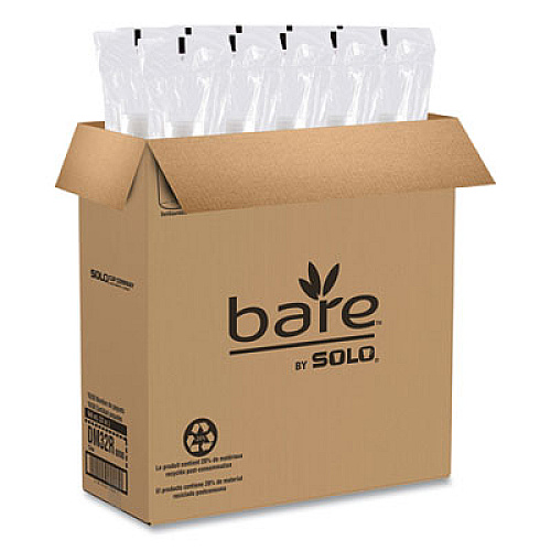 SOLO Bare Eco-Forward RPET Deli Containers, ProPlanet Seal, 32 oz, Clear, Plastic, 50/Pack, 10/Carton (DM32R)