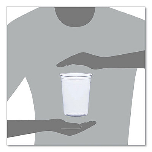 SOLO Bare Eco-Forward RPET Deli Containers, ProPlanet Seal, 32 oz, Clear, Plastic, 50/Pack, 10/Carton (DM32R)