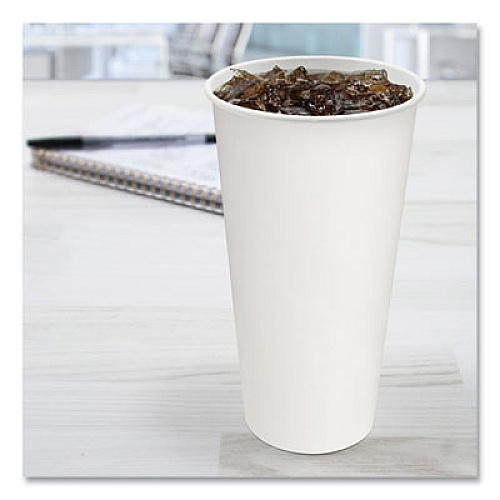 SOLO Double-Sided Poly (DSP) Paper Cold Cups, 21 oz, White, 1,000/Carton (RNP21P2050)