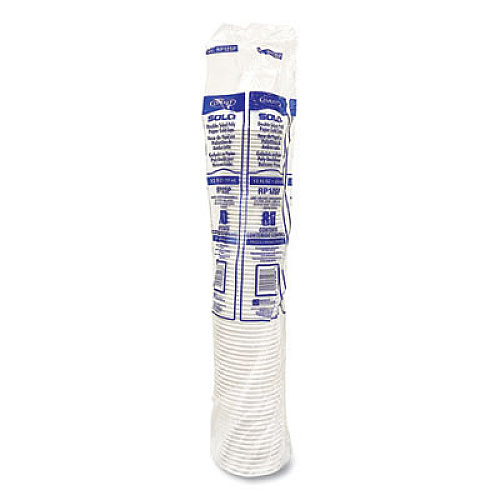 SOLO Double-Sided Poly (DSP) Paper Cold Cups, 12 oz, White, 2,000/Carton (RP12SP2050)