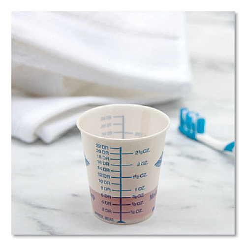 SOLO Paper Specimen Cups, 8 oz, Blue/White, 50/Sleeve, 20 Sleeves/Carton (SC378)