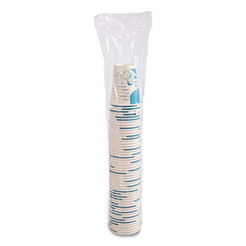 SOLO Paper Specimen Cups, 8 oz, Blue/White, 50/Sleeve, 20 Sleeves/Carton (SC378)