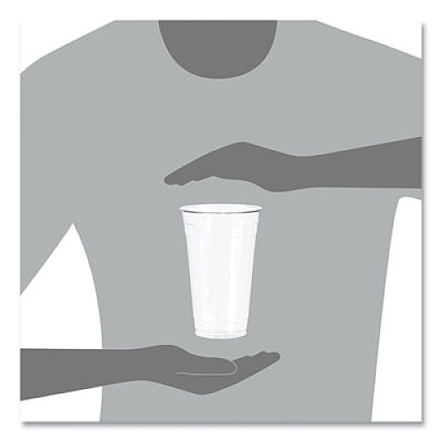 Dart Ultra Clear PETE Cold Cups, 24 oz, Plastic, Clear, 50/Sleeve, 12 Sleeves/Carton (TD24)
