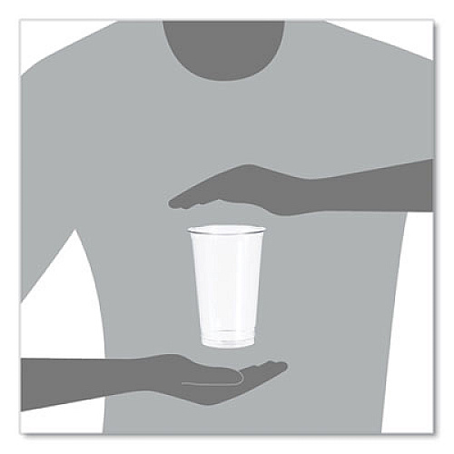 Dart Ultra Clear PETE Cold Cups, 20 oz, Plastic, Clear, 50/Sleeve, 20 Sleeves/Carton (TN20)