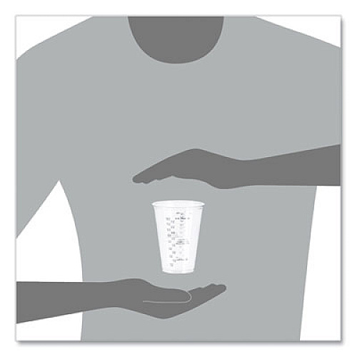 Dart PET Graduated Medical and Dental Cups, 10 oz, Plastic, Clear, 50/Bag, 20 Bags/Carton (TP10DGM)