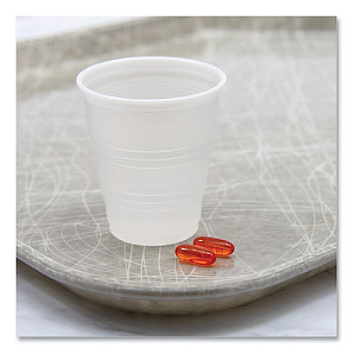 Dart High-Impact Polystyrene Cold Cups, 5 oz, Plastic, Translucent, 100/Pack (Y5PK)