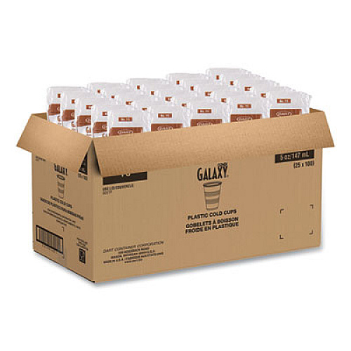 Dart High-Impact Polystyrene Cold Cups, 5 oz, Plastic, Translucent, 100/Pack (Y5PK)