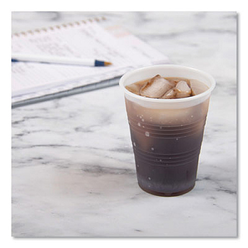 Dart High-Impact Polystyrene Cold Cups, 9 oz, Plastic, Translucent, 100/Sleeve, 25 Sleeves/Carton (Y9CT)