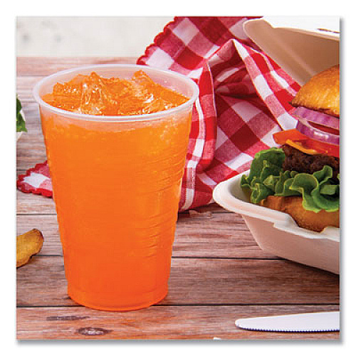 Dart High-Impact Polystyrene Squat Cold Cups, 12 oz, Plastic, Translucent, 50/Sleeve, 20 Sleeves/Carton (Y12S)