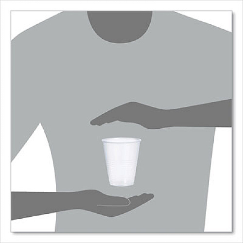 Dart High-Impact Polystyrene Squat Cold Cups, 12 oz, Plastic, Translucent, 50/Sleeve, 20 Sleeves/Carton (Y12S)