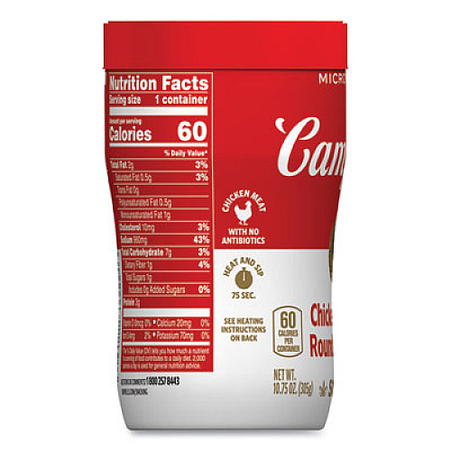 Campbell's Soup On The Go Chicken with Mini Noodles, 10.75 oz Cup, 8/Carton (35100007)