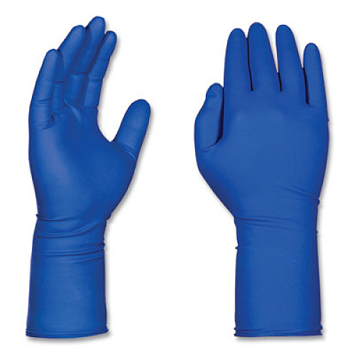 GloveWorks by AMMEX Latex Exam Gloves, Powder-Free, Medium, 13 mil Thick, 11.6" Long, Blue, 50/Box, 10 Boxes/Carton (GPLHD84100)