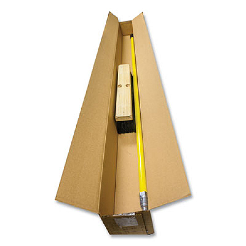 Boardwalk Tampico Push Broom Kit, 24" x 64" Metal Handle, Black/Yellow (20224KIT)