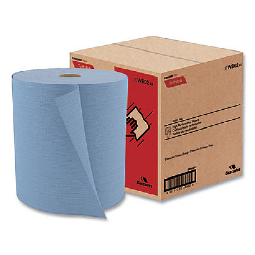 Cascades PRO Tuff-Job Spunlace Towels, Jumbo Roll, 12 x 13, Blue, 475/Roll (W802)