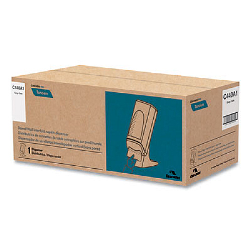 Cascades PRO Tandem Stand/Wall Napkin Dispenser, 9.06 x 12.4 x 20.28, Gray (C440)