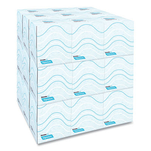 Cascades PRO Signature Facial Tissue, Cube Box, 2-Ply, White, 90 Sheets/Box, 36 Boxes/Carton (F710)