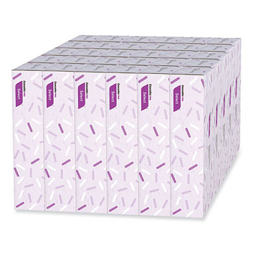 Cascades PRO Select Flat Box Facial Tissue, 2-Ply, White, 100 Sheets/Box, 30 Boxes/Carton (F950)