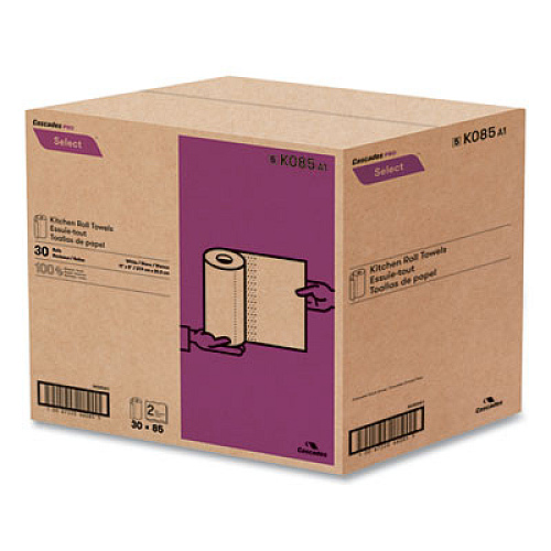 Cascades PRO Select Kitchen Roll Towels, 2-Ply, 8 x 11, 85/Roll, 30/Carton (K085)