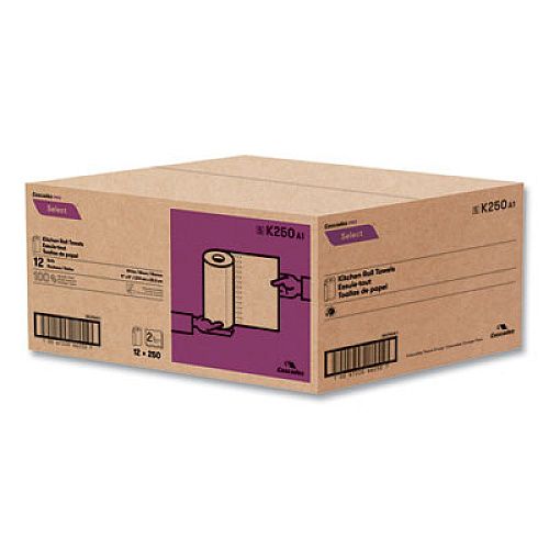 Cascades PRO Select Kitchen Roll Towels, 2-Ply, 8 x 11, 250/Roll, 12/Carton (K250)