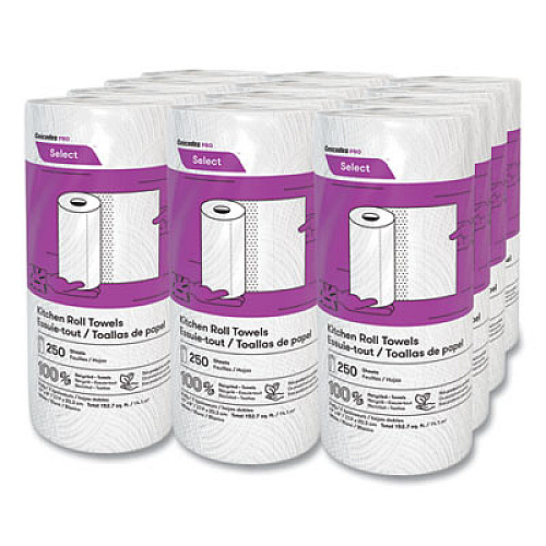 Cascades PRO Select Kitchen Roll Towels, 2-Ply, 8 x 11, 250/Roll, 12/Carton (K250)