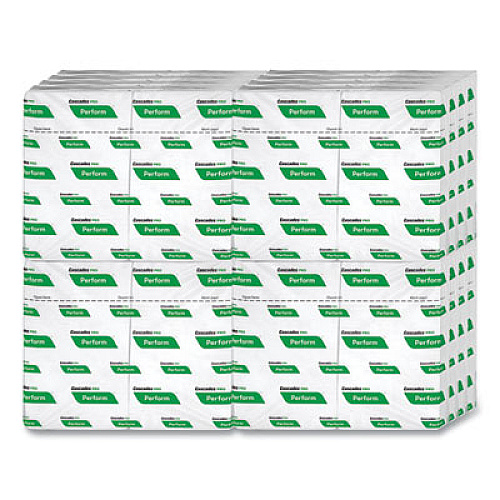 Cascades PRO Perform Interfold Napkins, 1-Ply, 12.63 x 8.5, White, 376/Pack, 16 Packs/Carton (T410)