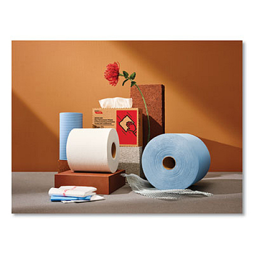 Cascades PRO Tuff-Job Double Recrepe Wipers, 9.75 x 16.5, White, 100/Box, 8 Box/Carton (W430)