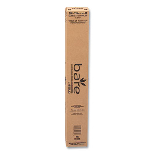 SOLO Cone Water Cups, Chipboard Box Inner Packaging, ProPlanet Seal, 4 oz, Paper, White, 200/Bag, 25 Bags/Carton (4R2050)