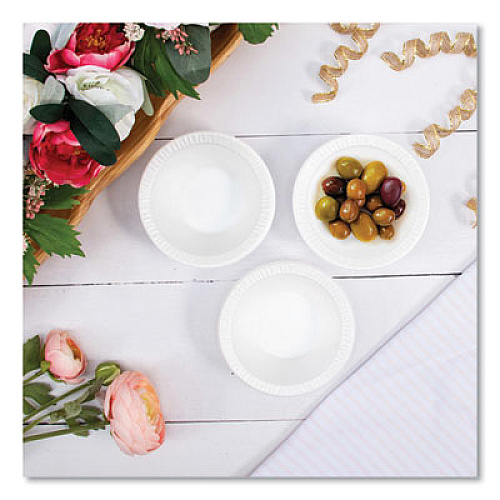 Dart Concorde Non-Laminated Foam Dinnerware, Bowl, 5 oz, White, 125/Pack, 8 Packs/Carton (5BWWC)