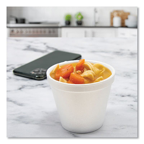 Dart Foam Containers, 6 oz, White, 50/Bag, 20 Bags/Carton (6SJ12)