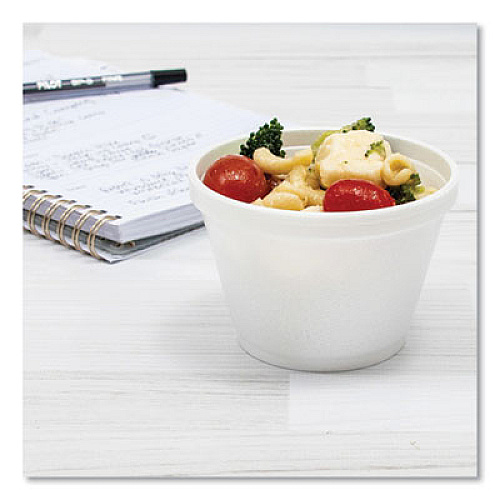 Dart Foam Containers, 6 oz, White, 50/Bag, 20 Bags/Carton (6SJ12)