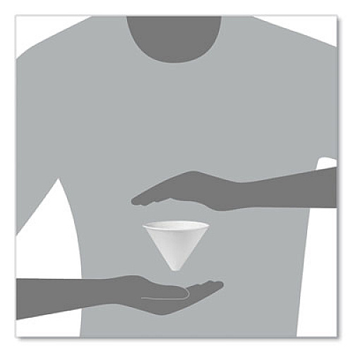 SOLO Bare Eco-Forward Treated Paper Funnel Cups, ProPlanet Seal, 6 oz, White, 250/Bag, 10/Carton (6SRX)