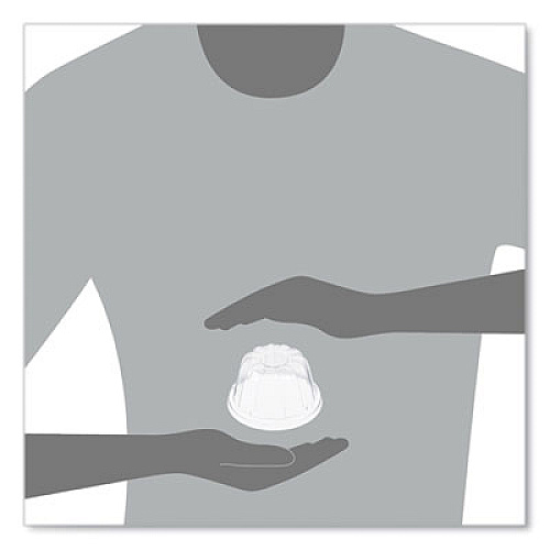 Dart D-T Sundae/Cold Cup Lids, Fits 6 oz/8 oz/12 oz Cold Cups, Plastic, Clear, 50/Pack, 20 Packs/Carton (12HDLC)
