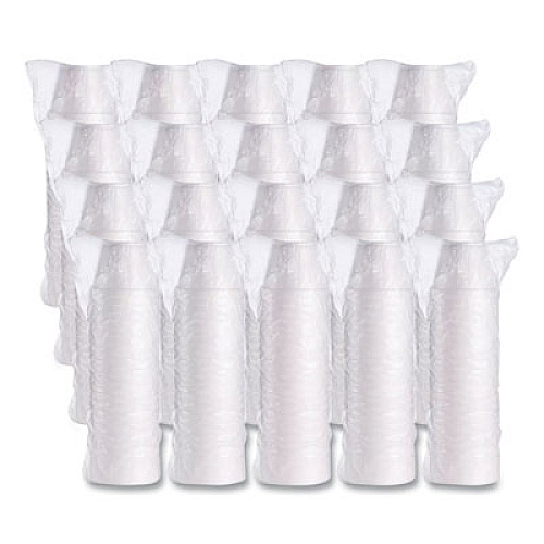 Dart Food Containers, 12 oz, White, Foam, 25/Bag, 20 Bags/Carton (12SJ20)