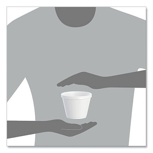 Dart Food Containers, 12 oz, White, Foam, 25/Bag, 20 Bags/Carton (12SJ20)